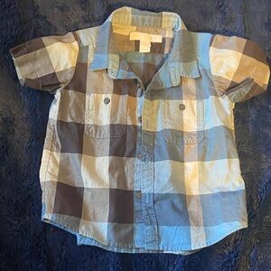 Burberry Kids Plaid Shirt - Blue
